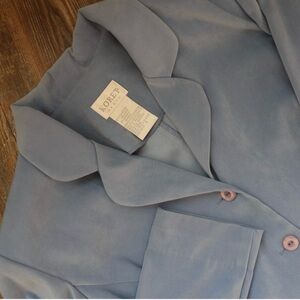 Koret Dress Blazer Jacket Floral Embroidered Button Front Blue Womens Size 14